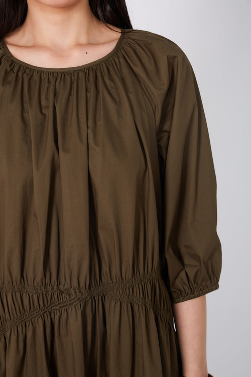 disperse midi dress / khaki