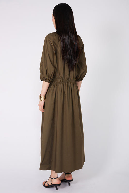 disperse midi dress / khaki