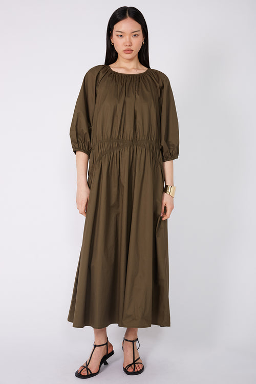 disperse midi dress / khaki