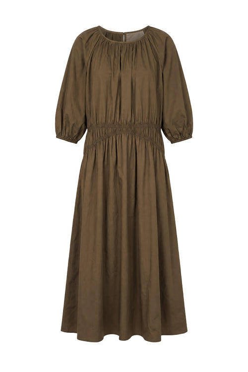 disperse midi dress / khaki