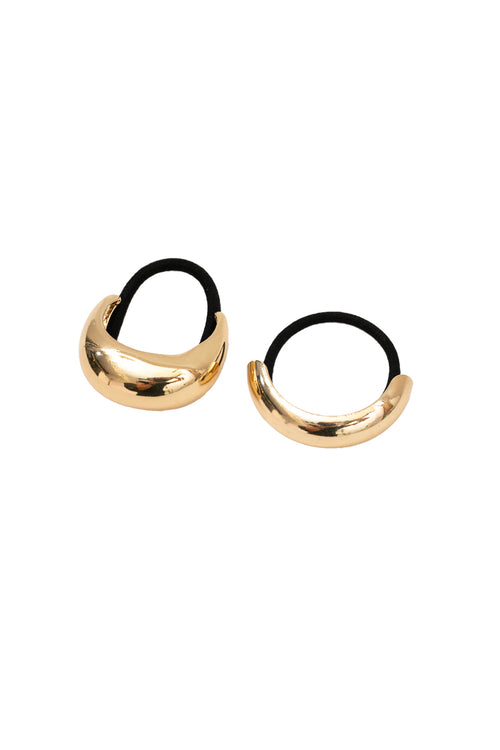 dome hair tie set / gold
