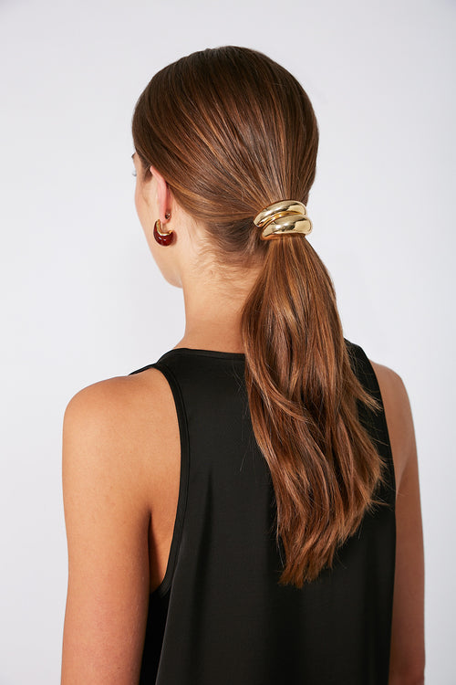 dome hair tie set / gold