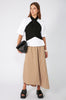 drift skirt / camel|white stripe