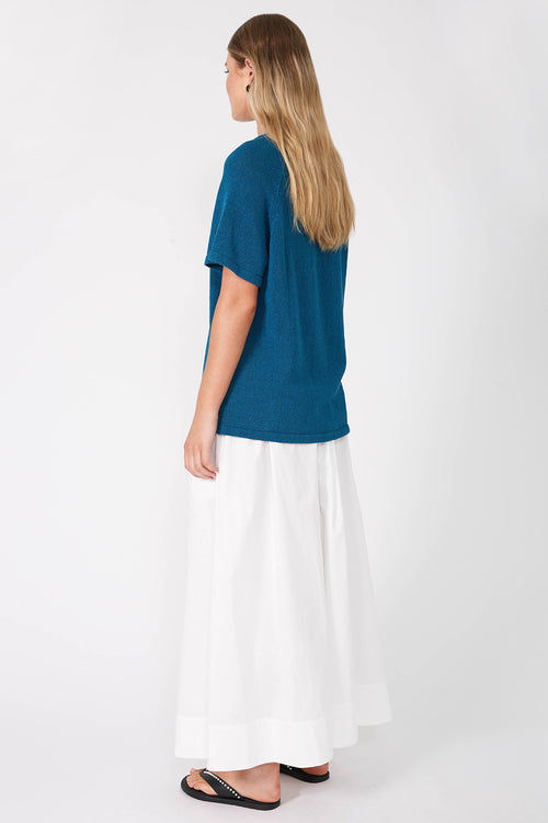 jet tee sweater / teal blue