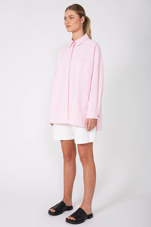 tabard shirt / flossed Pink