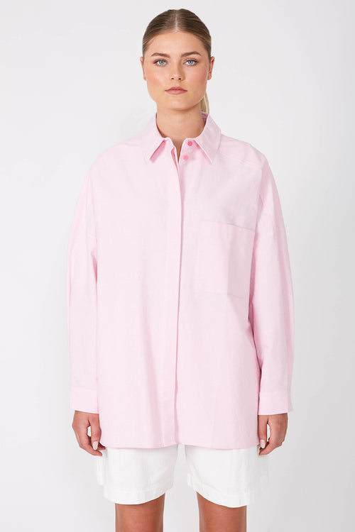 tabard shirt / flossed Pink