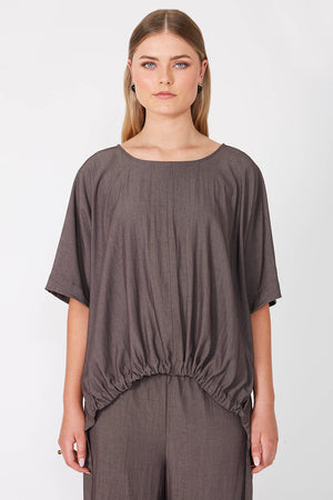 resume tee / chocolate melange