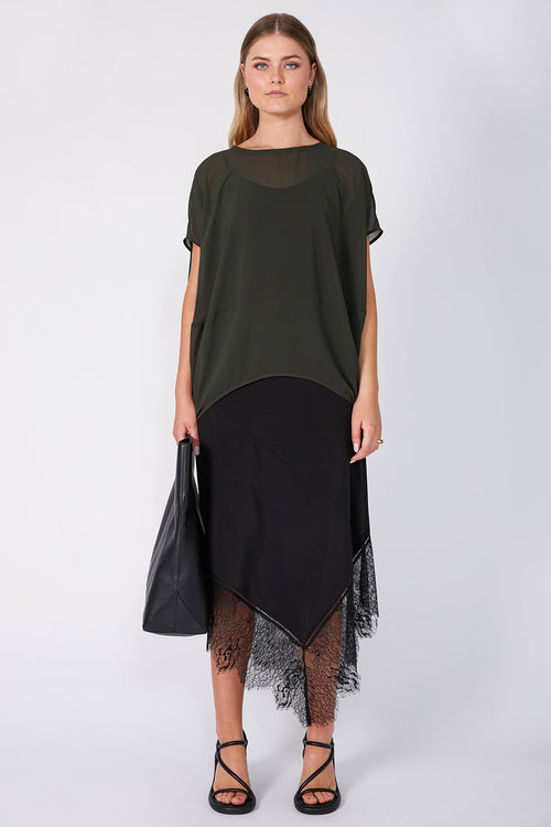 spin tee / artillery green