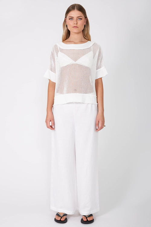 chord mesh top / white
