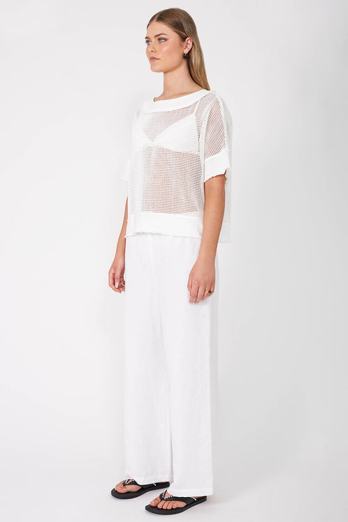 chord mesh top / white