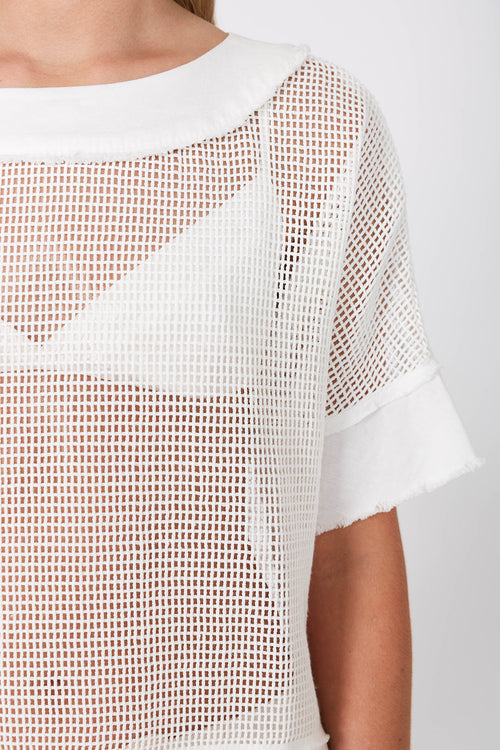 chord mesh top / white