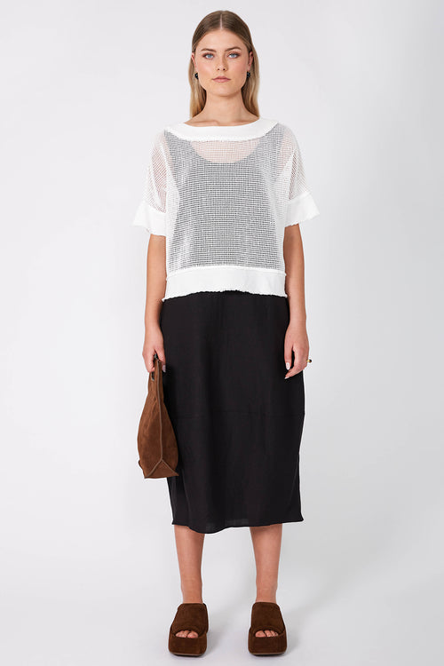 chord mesh top / white