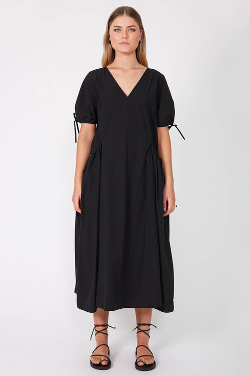 black midi dress nz ELM Lily Midi Dress Navy