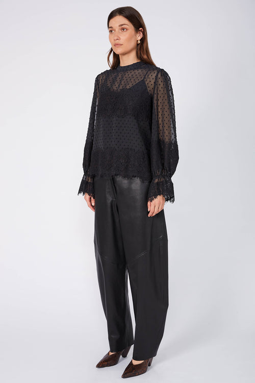 embellished top / black