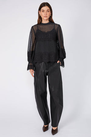embellished top / black