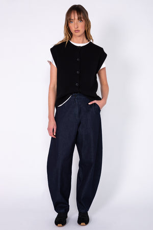 encased full length pant / dark indigo