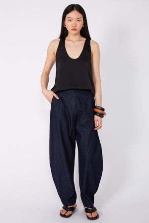 encased full length pant / dark indigo