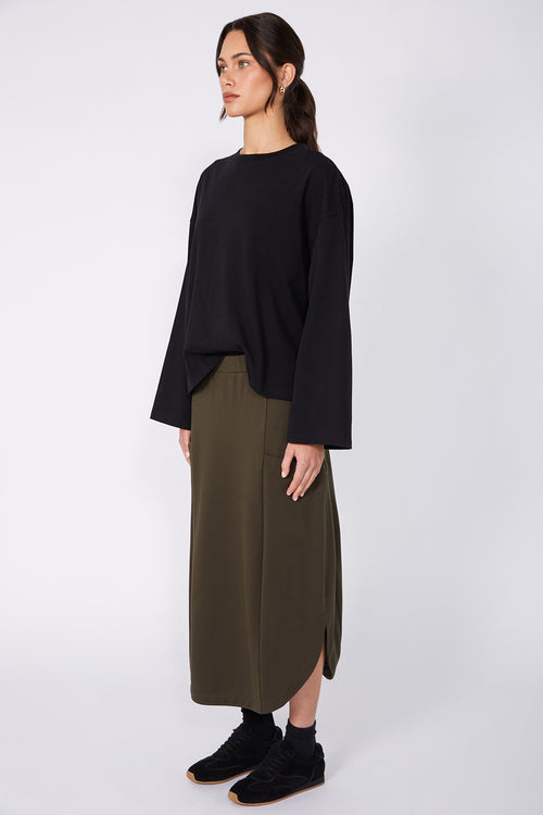 encase skirt / khaki