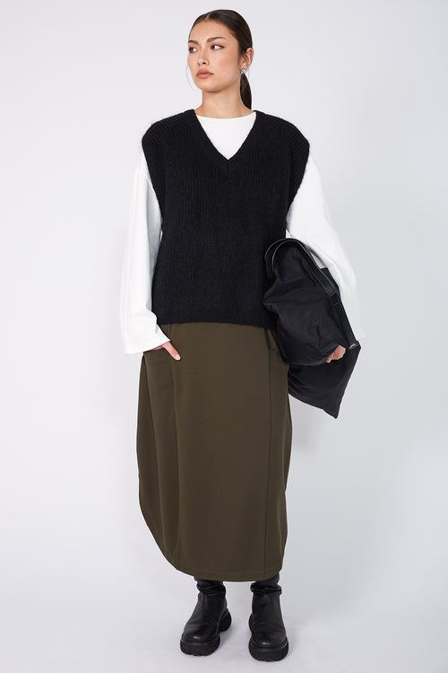 encase skirt / khaki