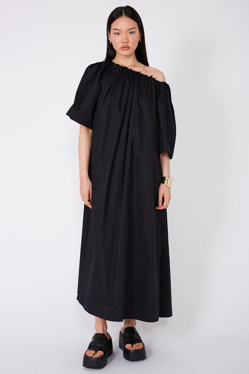 entreat midi dress / black