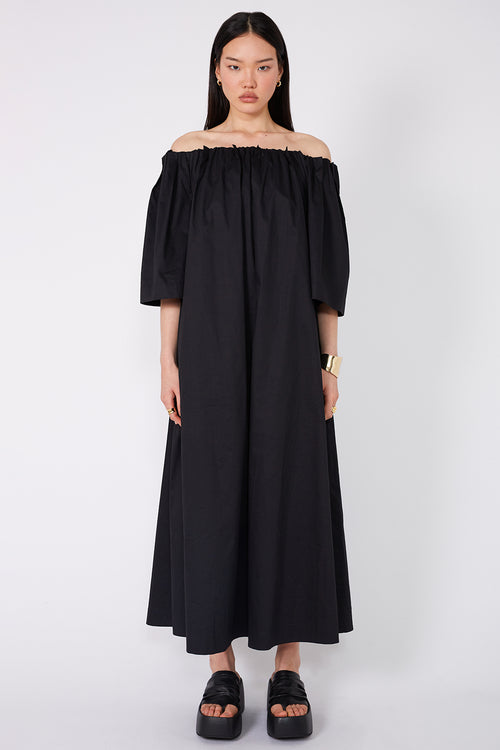 entreat midi dress / black