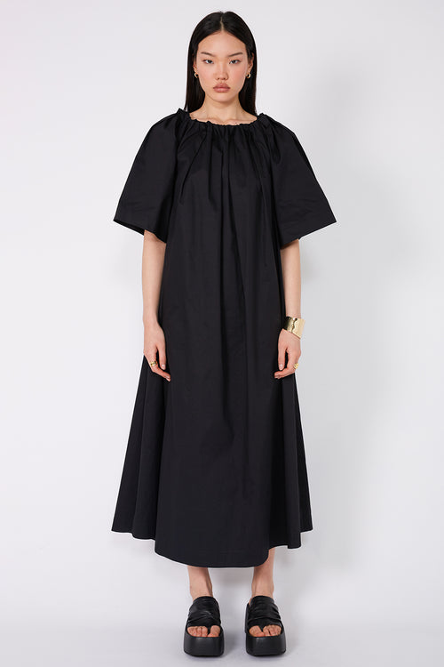 entreat midi dress / black