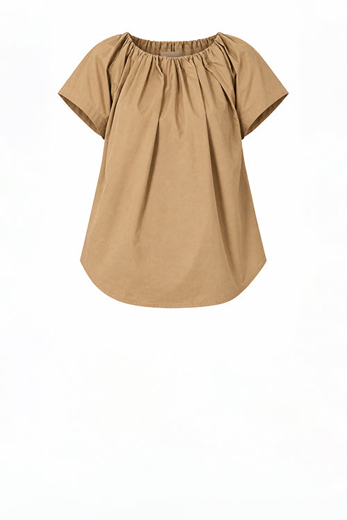 entreat short sleeve top / camel