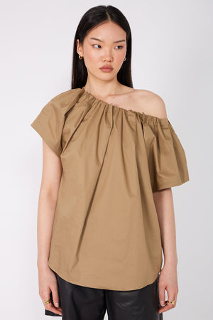 entreat short sleeve top / camel