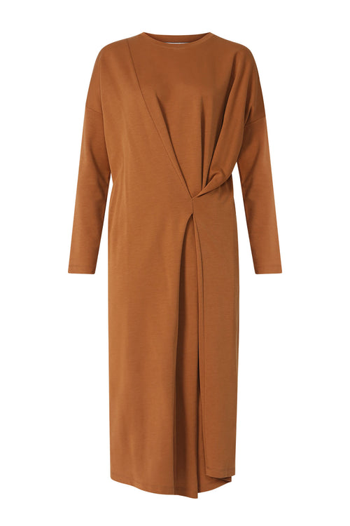 evolve midi dress / toffee brown