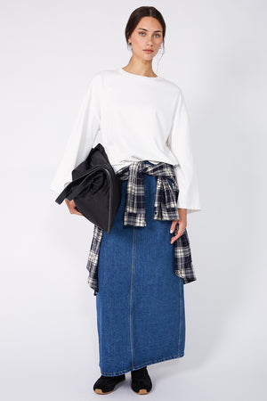 exact skirt / vintage blue stonewash