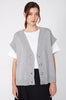 expect button vest / grey marle