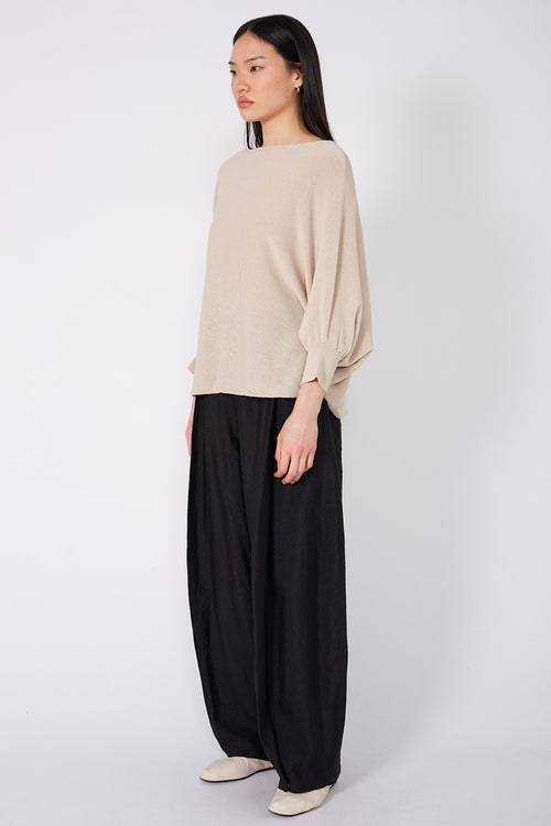 extension sleeve sweater / pumice