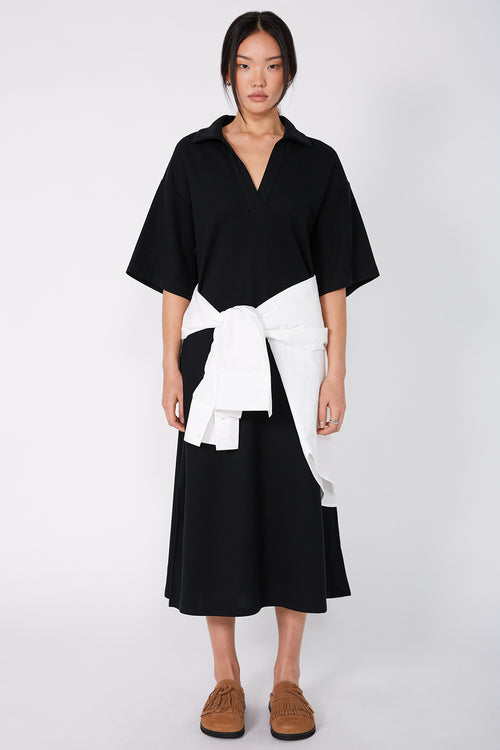fielded dress / black