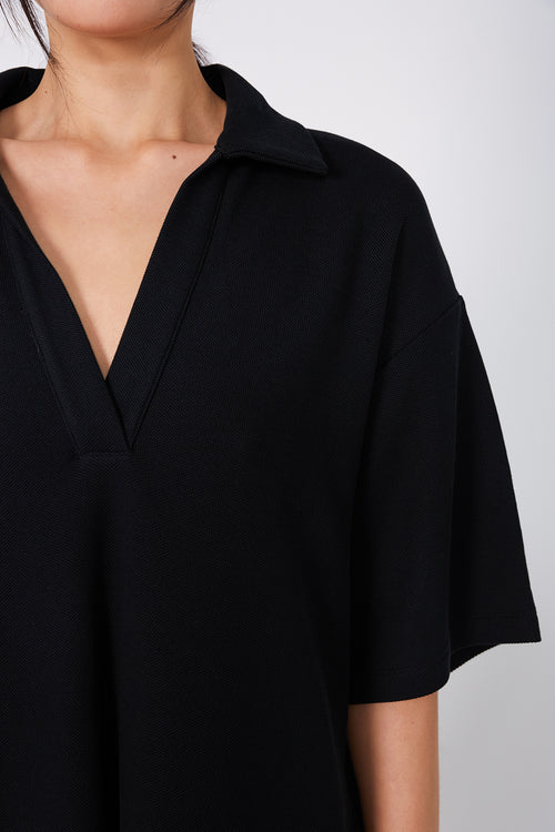 fielded dress / black