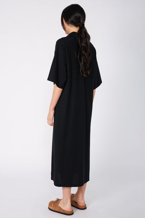fielded dress / black