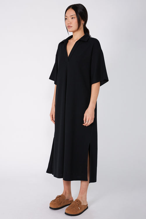 fielded dress / black