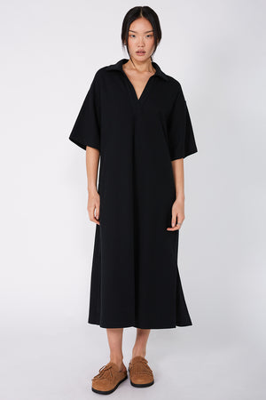 fielded dress / black
