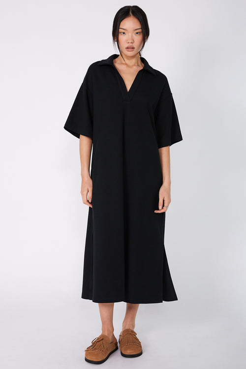 fielded dress / black