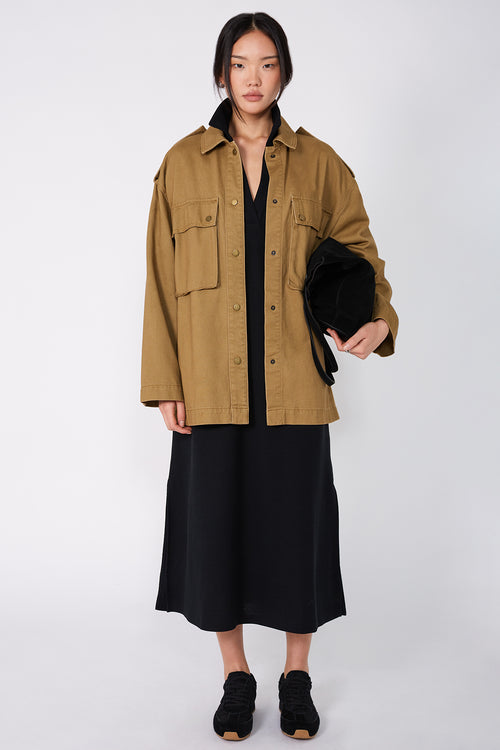 fielded dress / black