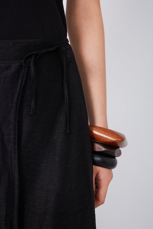 flint midi skirt / black