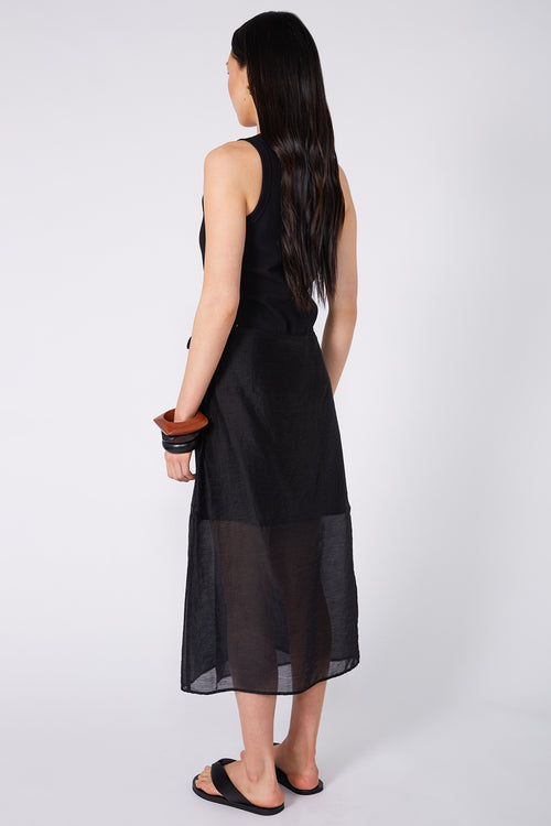 flint midi skirt / black