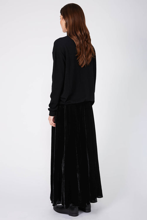 flute skirt / black velvet