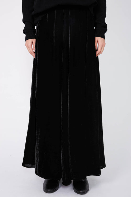 flute skirt / black velvet