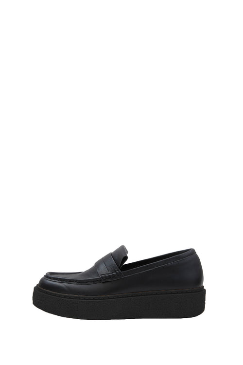 fold loafer kick / black|black