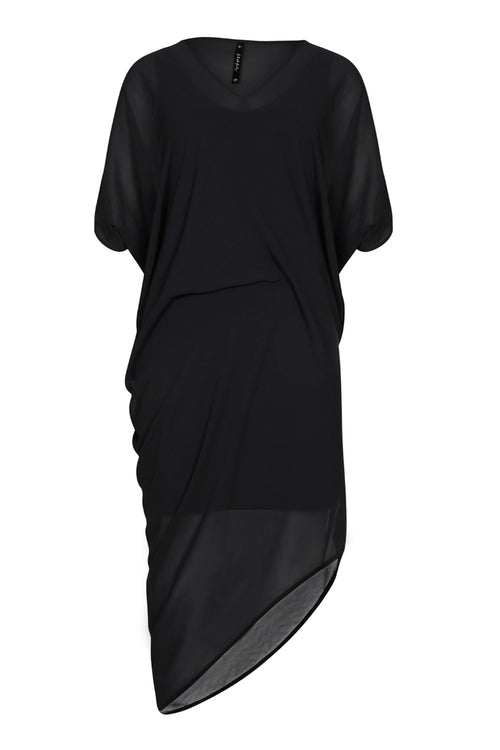 fold maxi dress / bullet grey