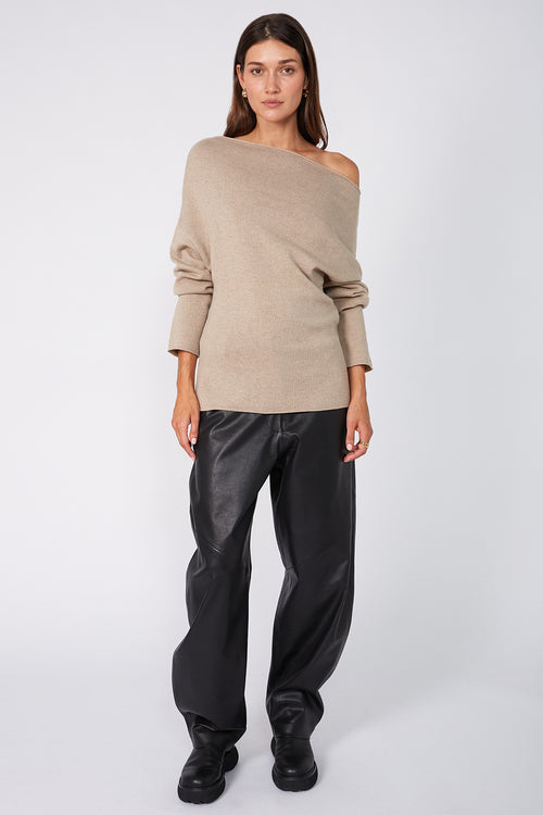 form sweater / natural marle