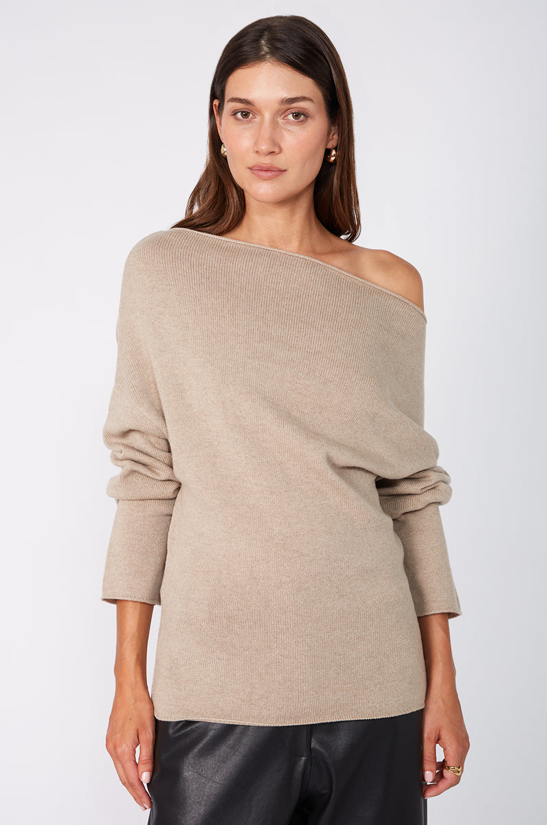 Marle Raspberry Coloured Sweater form sweater / natural marle | m o o c h i