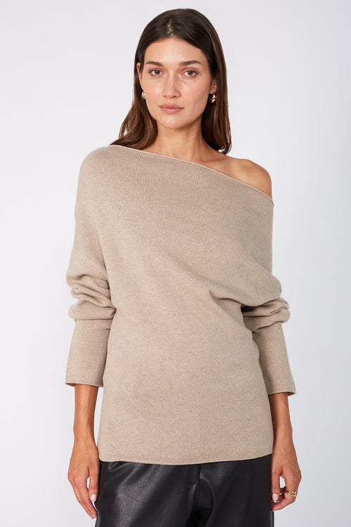 form sweater / natural marle