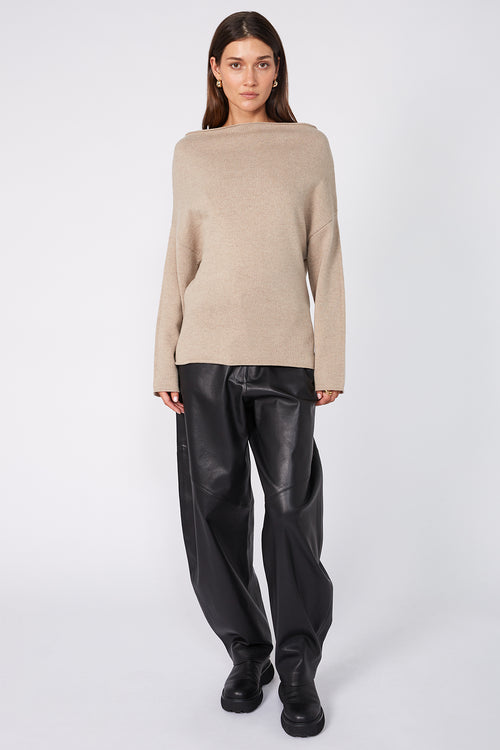 form sweater / natural marle
