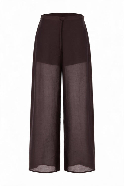 frame wide pant / carob brown